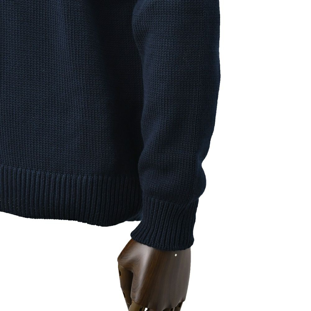 【preSALE!20%off】ザノーネZANONEクルーネックニットメンズGIROミドルゲージソフトコットンネイビー紺5ゲージニットウェア810104-ZN392国内正規品でらでら公式ブランド