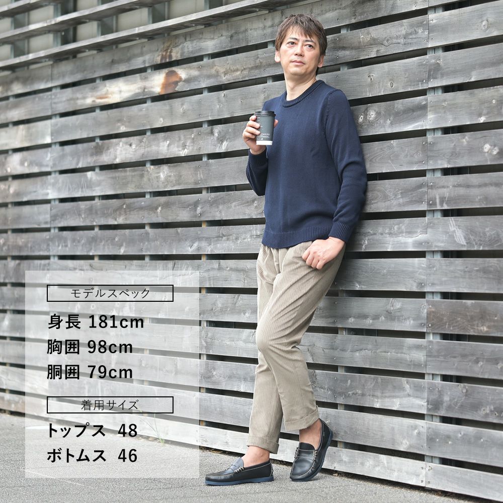 【preSALE!20%off】ザノーネZANONEクルーネックニットメンズGIROミドルゲージソフトコットンネイビー紺5ゲージニットウェア810104-ZN392国内正規品でらでら公式ブランド