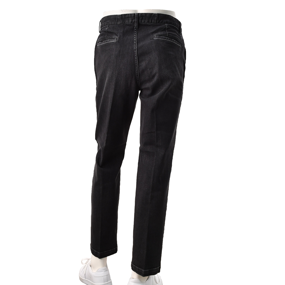 レッドカードトーキョーREDCARDTOKYOデニムスラックスメンズSlackスラック3者混生地ヴィンテージブラック1プリーツセンタークリーススリムテーパードストレッチジーンズ国内正規品でらでら公式ブランド