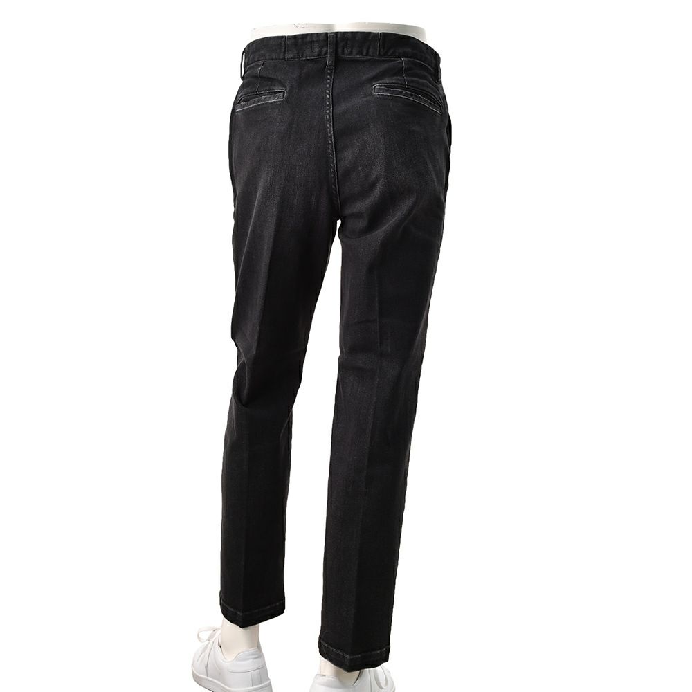 レッドカードトーキョーREDCARDTOKYOデニムスラックスメンズSlackスラック3者混生地ヴィンテージブラック1プリーツセンタークリーススリムテーパードストレッチジーンズ国内正規品でらでら公式ブランド