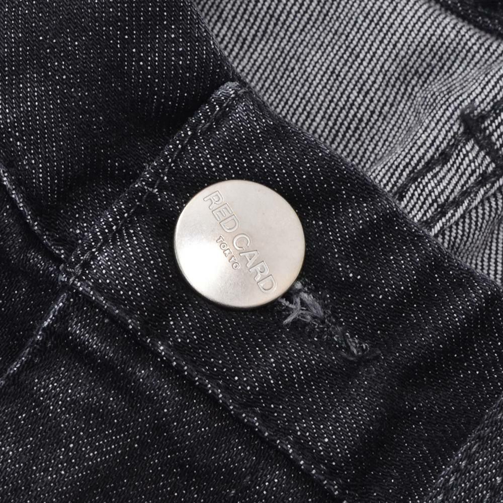 レッドカードトーキョーREDCARDTOKYOデニムスラックスメンズSlackスラック3者混生地ヴィンテージブラック1プリーツセンタークリーススリムテーパードストレッチジーンズ国内正規品でらでら公式ブランド