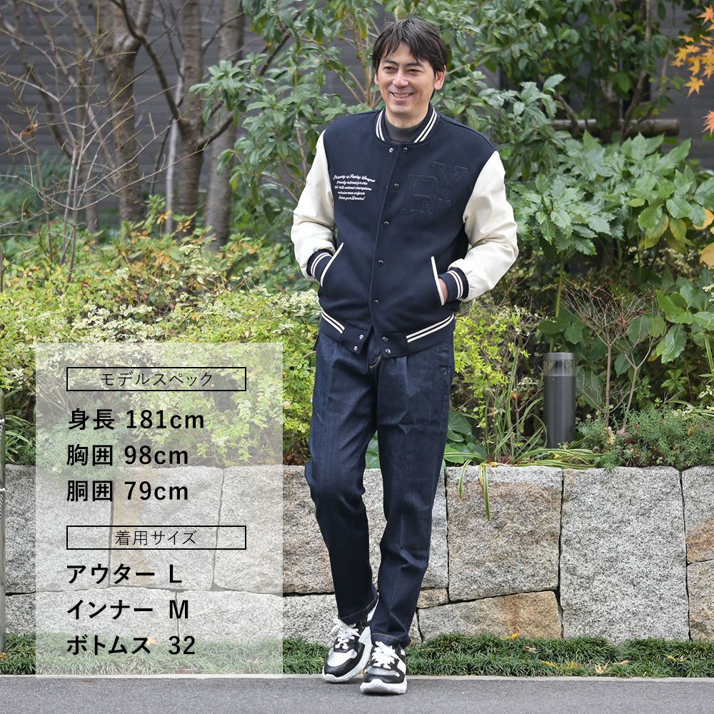 レッドカードトーキョーREDCARDTOKYOデニムスラックスメンズSlackスラック3者混生地インディゴ1プリーツセンタークリーススリムテーパードストレッチジーンズ国内正規品でらでら公式ブランド