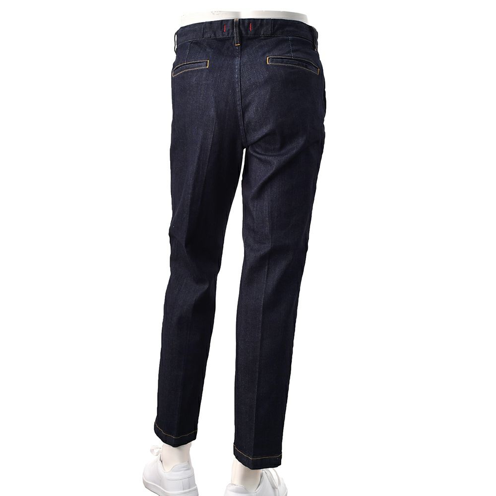 レッドカードトーキョーREDCARDTOKYOデニムスラックスメンズSlackスラック3者混生地インディゴ1プリーツセンタークリーススリムテーパードストレッチジーンズ国内正規品でらでら公式ブランド