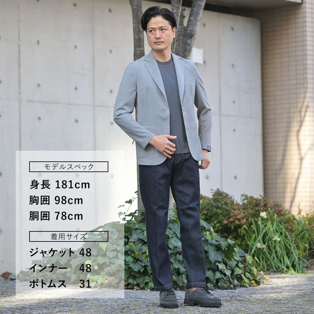 レッドカードトーキョーREDCARDTOKYOデニムスラックスメンズSlackスラック3者混生地インディゴ1プリーツセンタークリーススリムテーパードストレッチジーンズ国内正規品でらでら公式ブランド