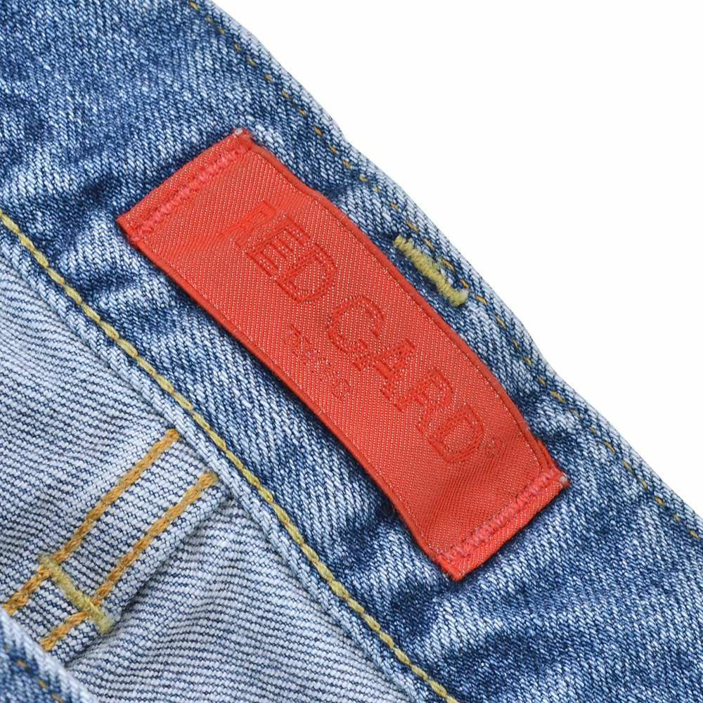 レッドカードトーキョーREDCARDTOKYOストレッチデニムメンズRhythmStraightリズムストレートペイントデザインライトブルーヴィンテージジーンズ日本製国内正規品でらでら公式ブランド