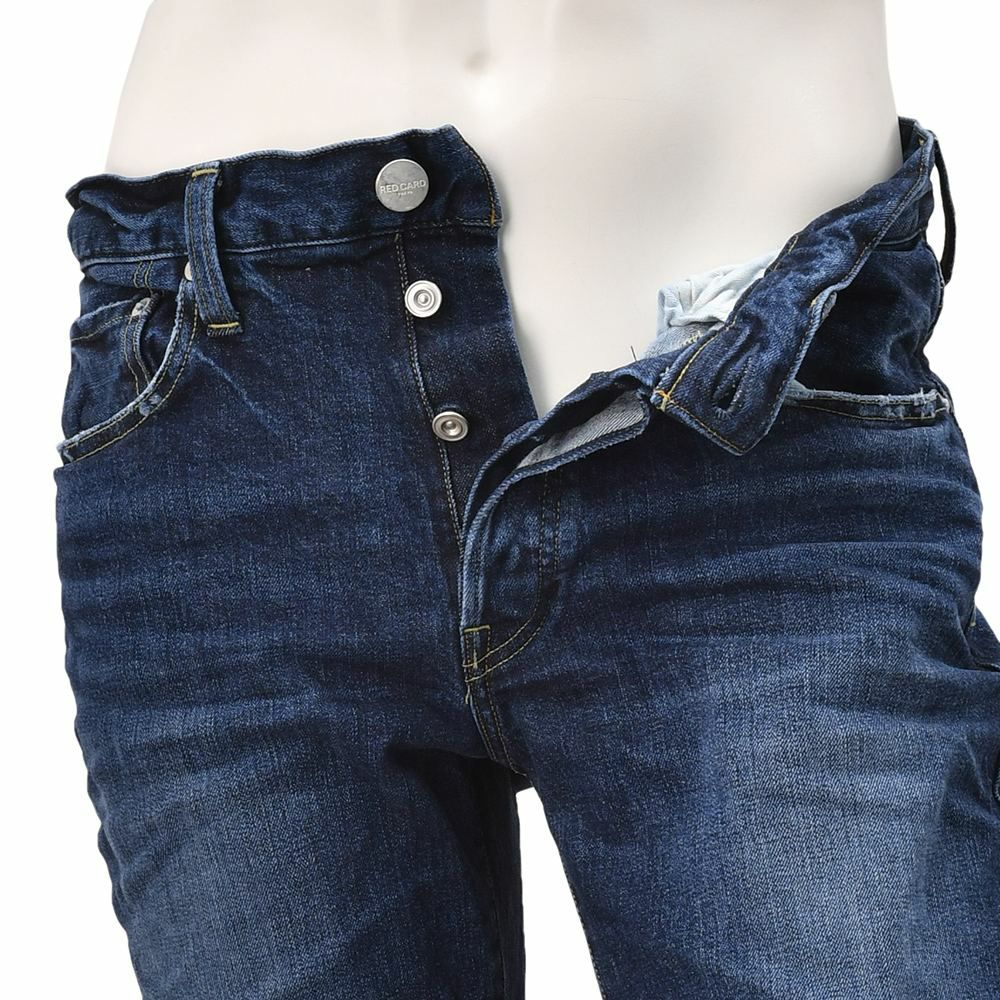 レッドカードトーキョーREDCARDTOKYOストレッチデニムメンズRhythmリズムインディゴウォッシュスリムテーパードヴィンテージジーンズ日本製国内正規品でらでら公式ブランド