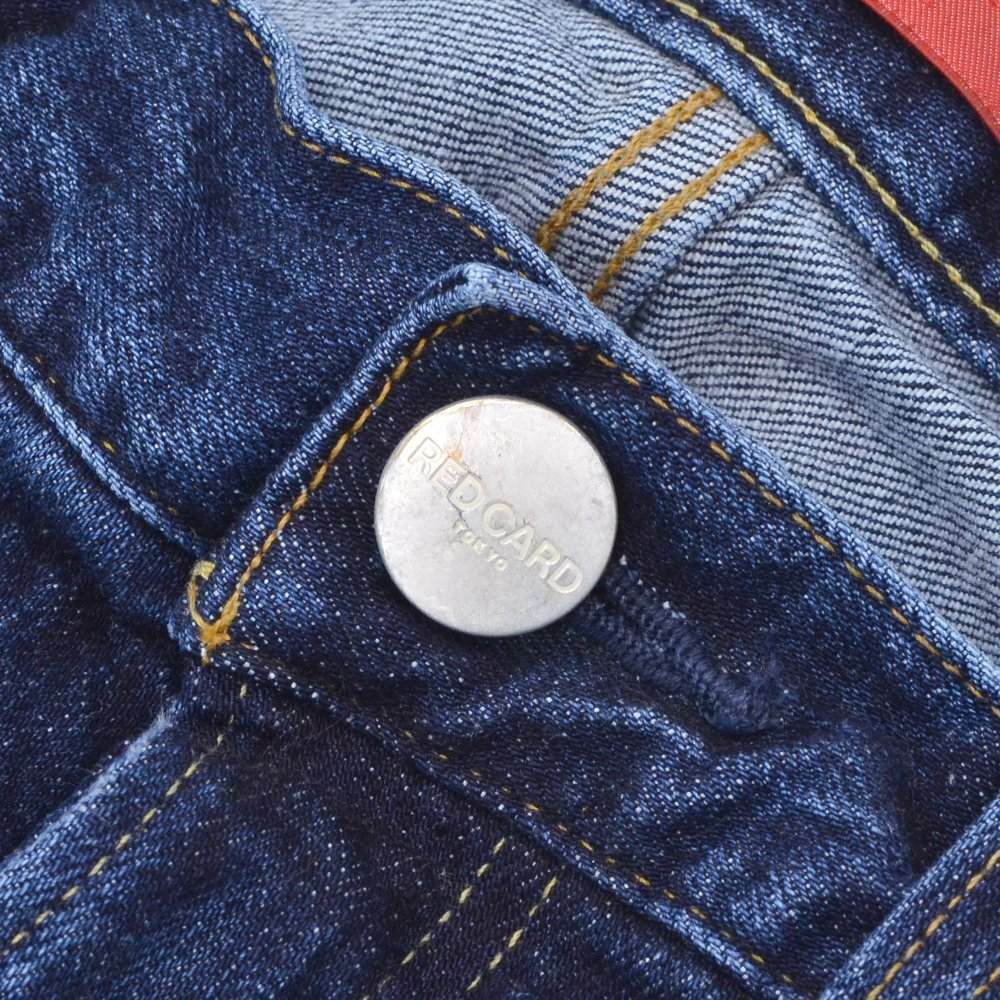 レッドカードトーキョーREDCARDTOKYOストレッチデニムメンズRhythmリズムインディゴウォッシュスリムテーパードヴィンテージジーンズ日本製国内正規品でらでら公式ブランド