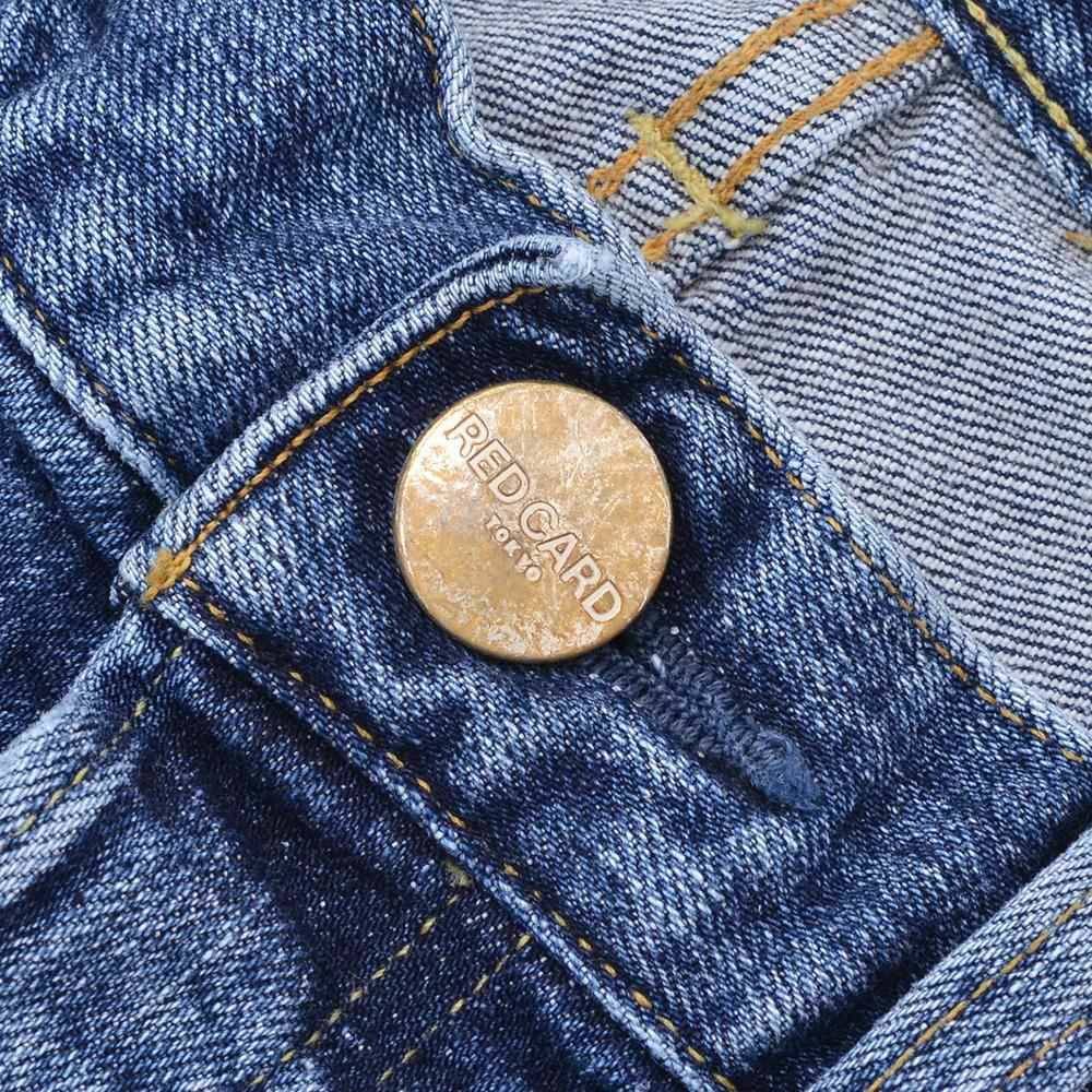 レッドカードトーキョーREDCARDTOKYOストレッチデニムメンズRhythmリズムブルーウォッシュスリムテーパードヴィンテージジーンズ日本製国内正規品でらでら公式ブランド