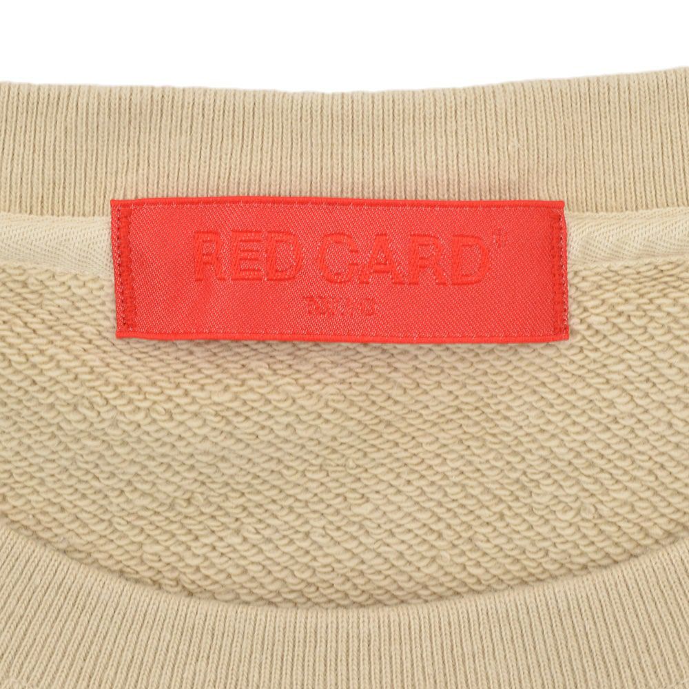 【preSALE!20%off】レッドカードトーキョーREDCARDTOKYO長袖トレーナーメンズスウェットChampモデルベージュ裏パイル仕様ロゴ刺繍ドロップショルダーオーバーサイズ国内正規品でらでら公式ブランド