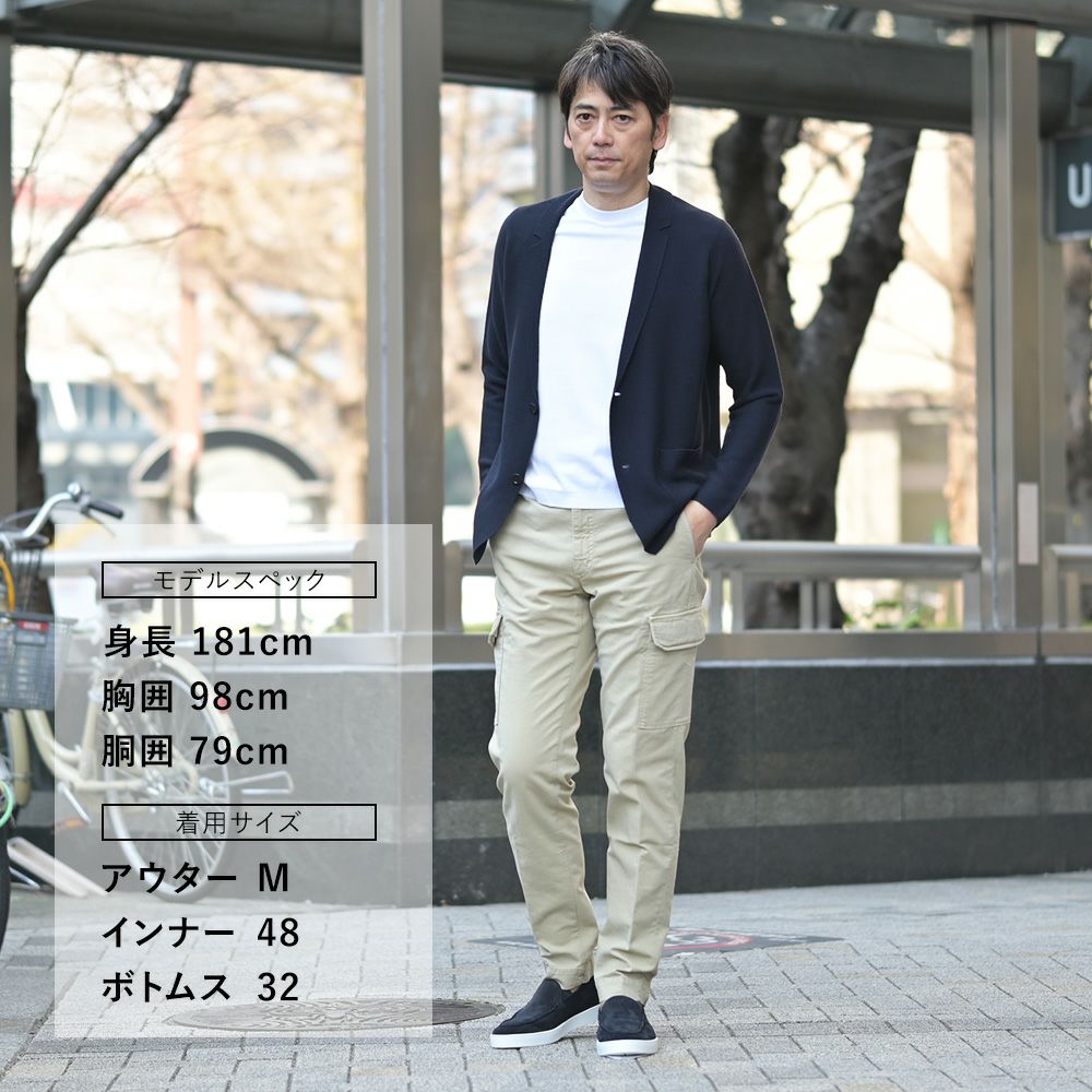 【preSALE!20%off】ラルディーニLARDINIカジュアルジャケットメンズ2Bジャケットウールシルクカシミヤ混ネイビー紺ALJM8903ニットカーディガンサマーニットブートニエール付国内正規品でらでら公式ブランド