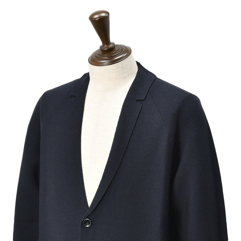 【preSALE!20%off】ラルディーニLARDINIカジュアルジャケットメンズ2Bジャケットウールシルクカシミヤ混ネイビー紺ALJM8903ニットカーディガンサマーニットブートニエール付国内正規品でらでら公式ブランド