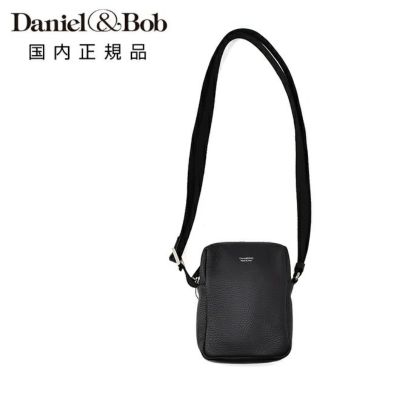 ダニエル&ボブDaniel&Bobショルダーミニポーチ男女兼用コンパクトバッグアルチェALCEシュリンクレザーダニボブブラック黒調節可能コードブランドロゴデザインシルバーパーツ国内正規品でらでら公式ブランド