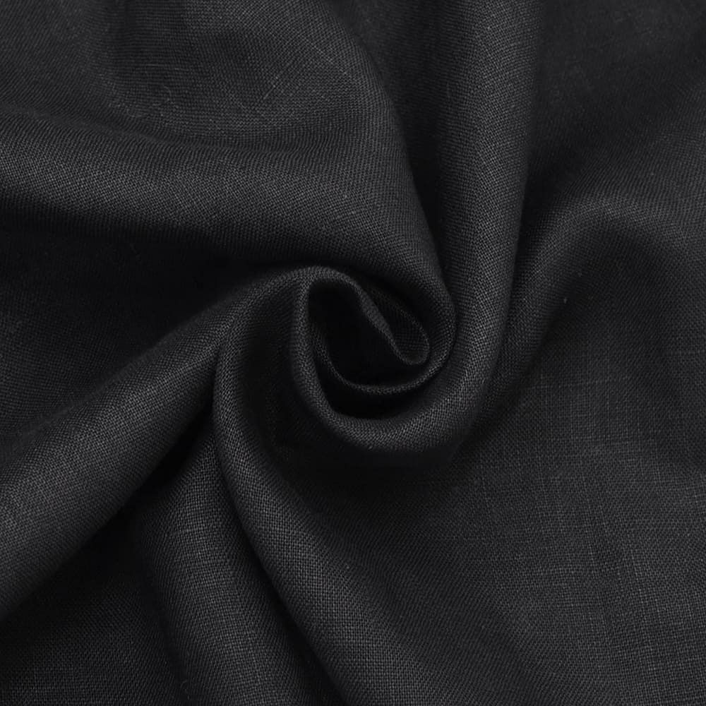 ジャンネットGIANNETTO長袖カジュアルシャツメンズリネン生地ヴィンチフィットVINCIFITブラック黒ホリゾンタル襟製品洗いイタリア製国内正規品でらでら公式ブランド