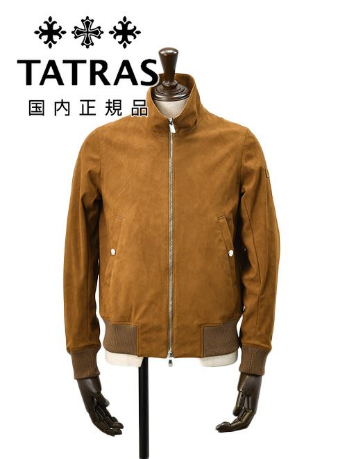【preSALE!20%off】タトラスTATRASフライトジャケットメンズルンドLUNDECOスエードブランドロゴブラウンスタンドカラー軽量国内正規品でらでら公式ブランド