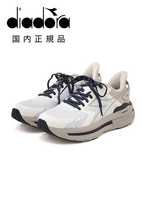 ディアドラDIADORAランニングスニーカーメンズレースアップシューズCELLULAホワイトナイロンメッシュ生地厚底ソールACTIVEコレクション国内正規品でらでら公式ブランド