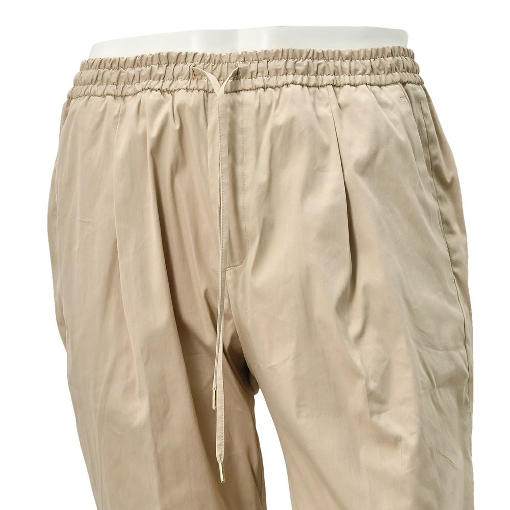 ブリリアBRIGLIA1949イージースラックスメンズWIMBLEDONSウィンブルドンベージュゴムウエスト&ドローコードコットンワンプリーツライトオンス国内正規品でらでら公式ブランド