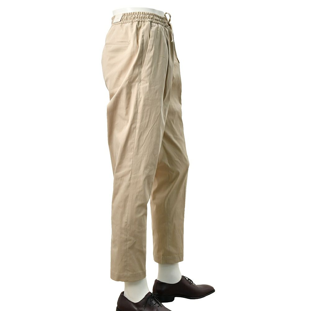 ブリリアBRIGLIA1949イージースラックスメンズWIMBLEDONSウィンブルドンベージュゴムウエスト&ドローコードコットンワンプリーツライトオンス国内正規品でらでら公式ブランド