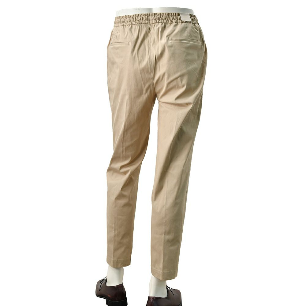 ブリリアBRIGLIA1949イージースラックスメンズWIMBLEDONSウィンブルドンベージュゴムウエスト&ドローコードコットンワンプリーツライトオンス国内正規品でらでら公式ブランド