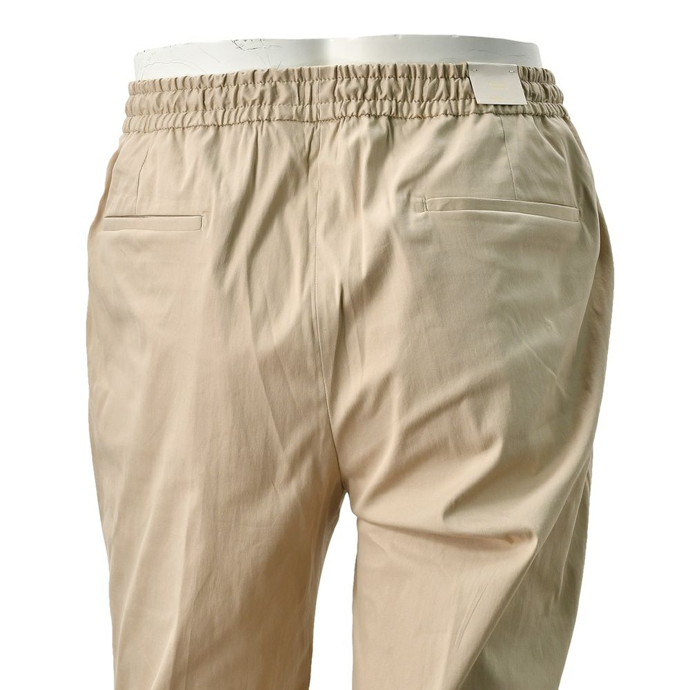 ブリリアBRIGLIA1949イージースラックスメンズWIMBLEDONSウィンブルドンベージュゴムウエスト&ドローコードコットンワンプリーツライトオンス国内正規品でらでら公式ブランド