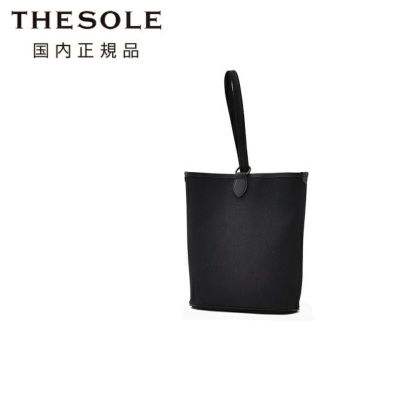 ザソールTHESOLEワンハンドバッグメンズMICHAELスモールタイプキャンバス×防水レザーブラック黒内側人工スエード縦長フォルム国内正規品でらでら公式ブランド
