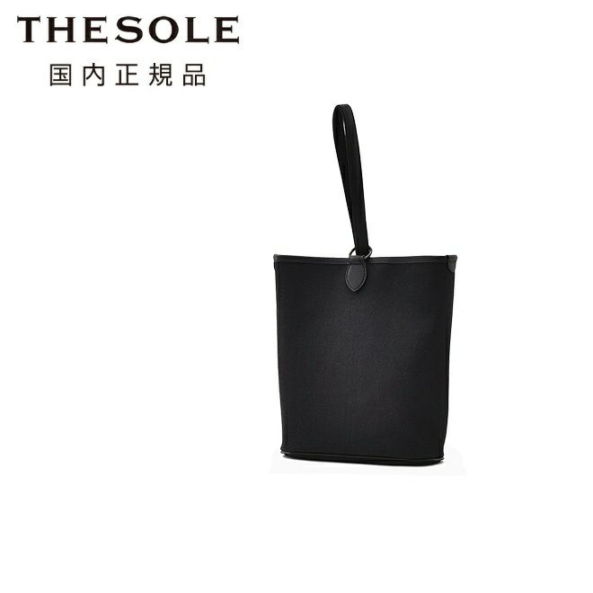 ザソールTHESOLEワンハンドバッグメンズMICHAELスモールタイプキャンバス×防水レザーブラック黒内側人工スエード縦長フォルム国内正規品でらでら公式ブランド