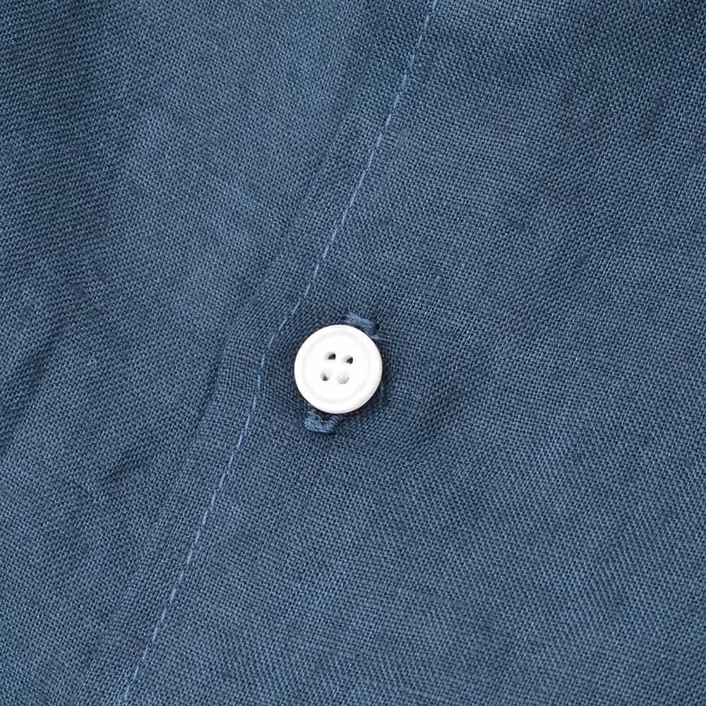 コンションキネットCONCHONQUINETTEリネンシャツメンズ麻シャツLACHEMISEFRONCEセミワイドカラーネイビー紺リネン100％フランス製国内正規品でらでら公式ブランド