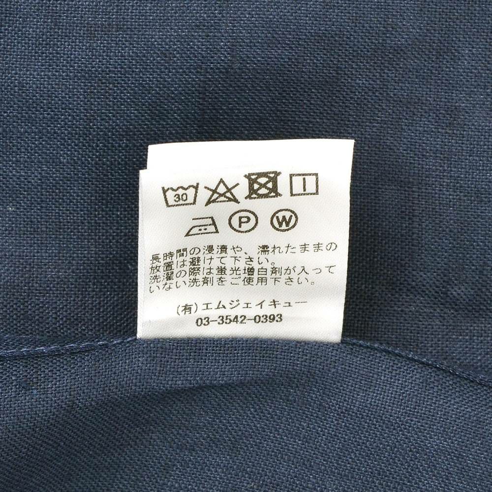 コンションキネットCONCHONQUINETTEリネンシャツメンズ麻シャツLACHEMISEFRONCEセミワイドカラーネイビー紺リネン100％フランス製国内正規品でらでら公式ブランド