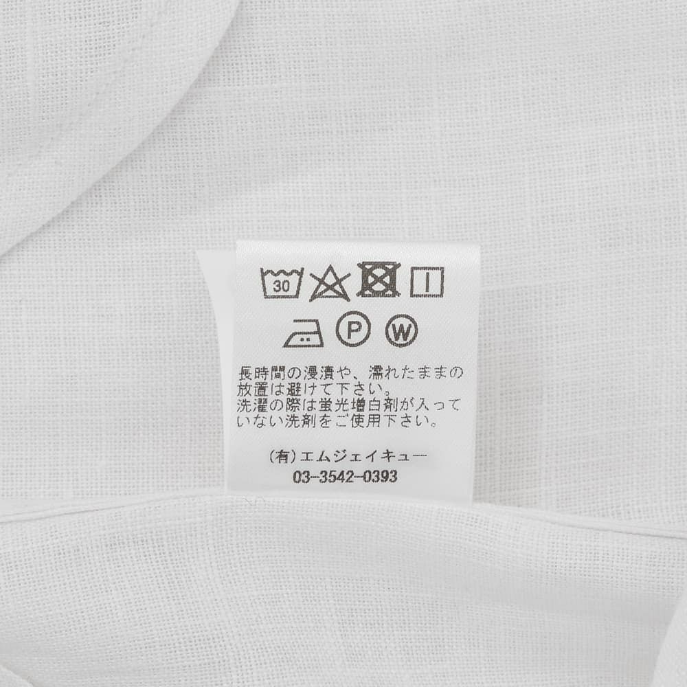 コンションキネットCONCHONQUINETTEリネンシャツメンズ麻シャツLACHEMISEFRONCEセミワイドカラーホワイト白リネン100％フランス製国内正規品でらでら公式ブランド