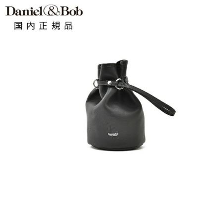 ダニエル&ボブDaniel&Bob巾着バッグ男女兼用コンパクトバッグアルチェALCEダニボブシュリンクレザーブラック黒ピーサッカブランドロゴ国内正規品でらでら公式ブランド