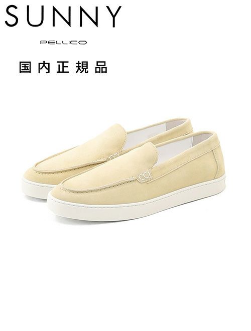 ペリーコサニーPELLICOSUNNYスリッポンメンズモカシン型シューズスエードレザーライトベージュBARTEXバーテックスM0052.0cmソール国内正規品でらでら公式ブランド