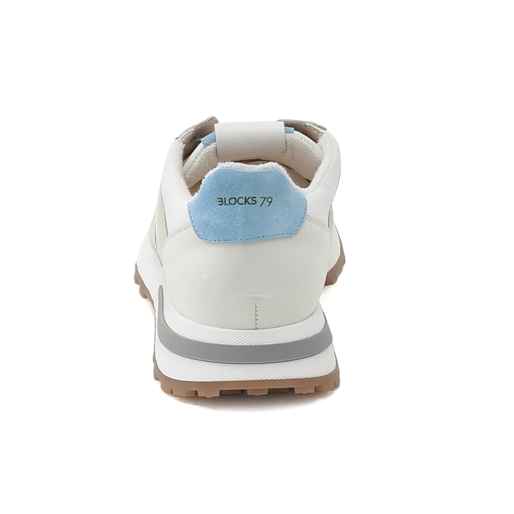 ブロックス79BLOCKS79ローカットスニーカーメンズレースアップシューズJOGGERモデルスエード×ナイロンブランドロゴグレー×ホワイトラバーソール国内正規品でらでら公式ブランド