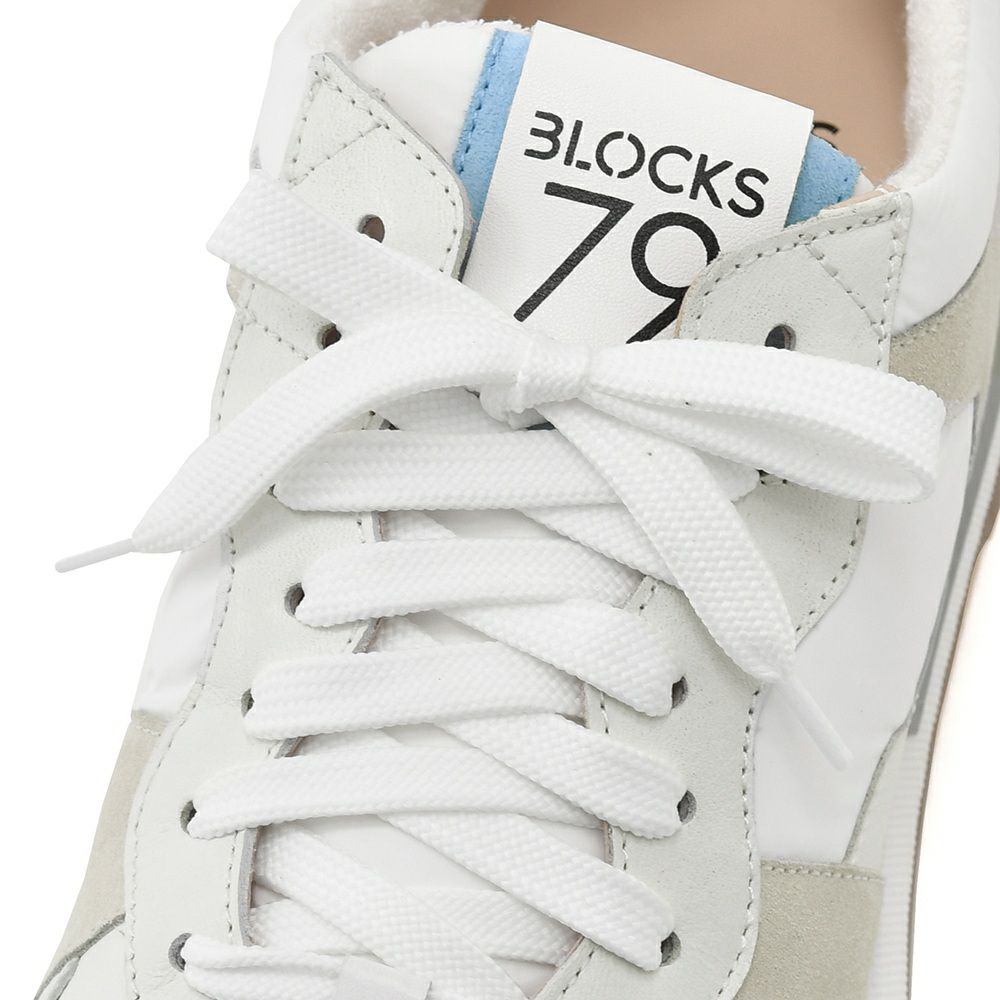 ブロックス79BLOCKS79ローカットスニーカーメンズレースアップシューズJOGGERモデルスエード×ナイロンブランドロゴグレー×ホワイトラバーソール国内正規品でらでら公式ブランド