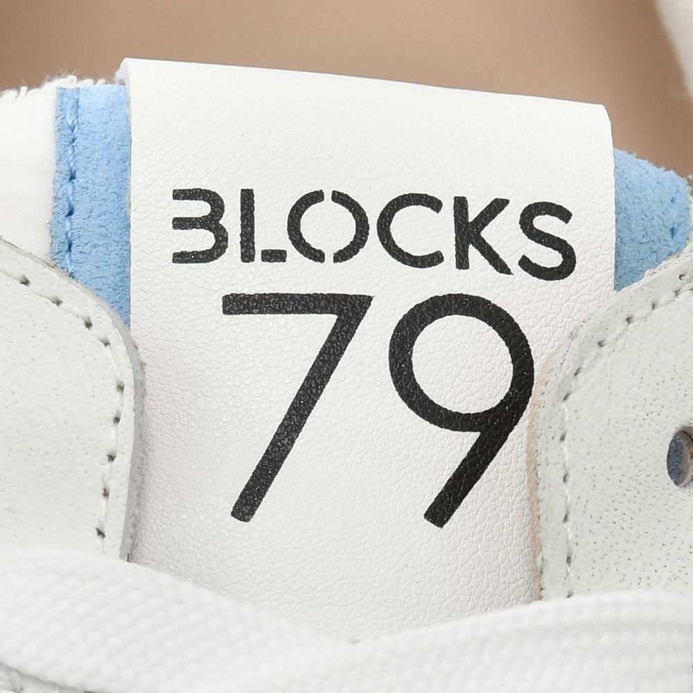 ブロックス79BLOCKS79ローカットスニーカーメンズレースアップシューズJOGGERモデルスエード×ナイロンブランドロゴグレー×ホワイトラバーソール国内正規品でらでら公式ブランド