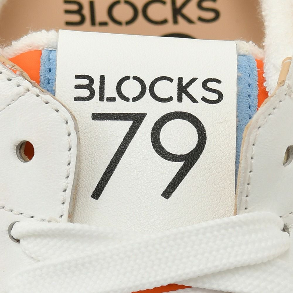 ブロックス79BLOCKS79ローカットスニーカーメンズレースアップシューズJOGGERモデルスエード×ナイロンブランドロゴレッド×ホワイトラバーソール国内正規品でらでら公式ブランド