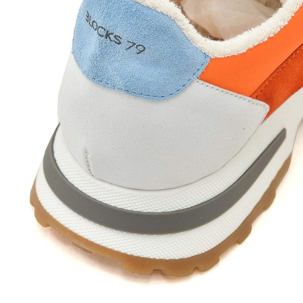 ブロックス79BLOCKS79ローカットスニーカーメンズレースアップシューズJOGGERモデルスエード×ナイロンブランドロゴレッド×ホワイトラバーソール国内正規品でらでら公式ブランド