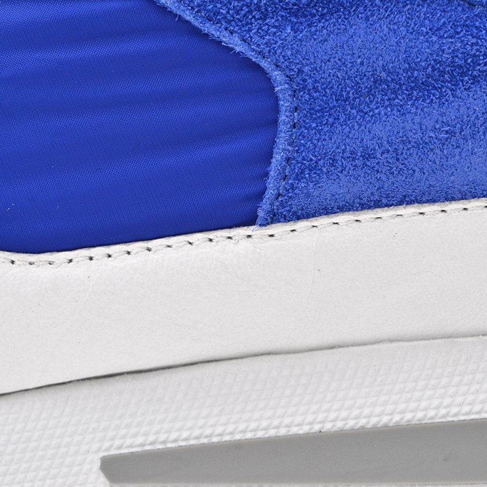 ブロックス79BLOCKS79ローカットスニーカーメンズレースアップシューズJOGGERモデルスエード×ナイロンブランドロゴブルー×ホワイトラバーソール国内正規品でらでら公式ブランド