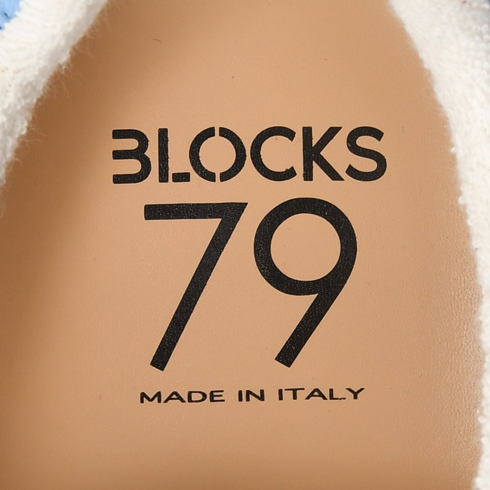 ブロックス79BLOCKS79ローカットスニーカーメンズレースアップシューズJOGGERモデルスエード×ナイロンブランドロゴブルー×ホワイトラバーソール国内正規品でらでら公式ブランド