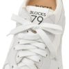 ブロックス79BLOCKS79レザースニーカーメンズレースアップシューズCOBIモデルブラックナンバリング風デザインホワイト白厚底ソール国内正規品でらでら公式ブランド