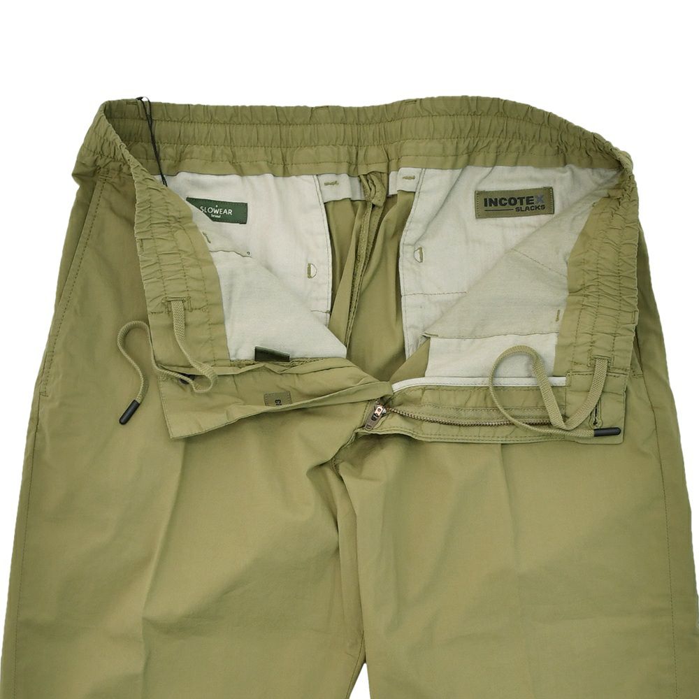 【preSALE!20%off】インコテックススラックスINCOTEXSLACKSイージーパンツメンズ11SA66コットンポプリン生地オリーブゴムウエスト&ドローコードスリムテーパードフィット国内正規品でらでら公式ブランド