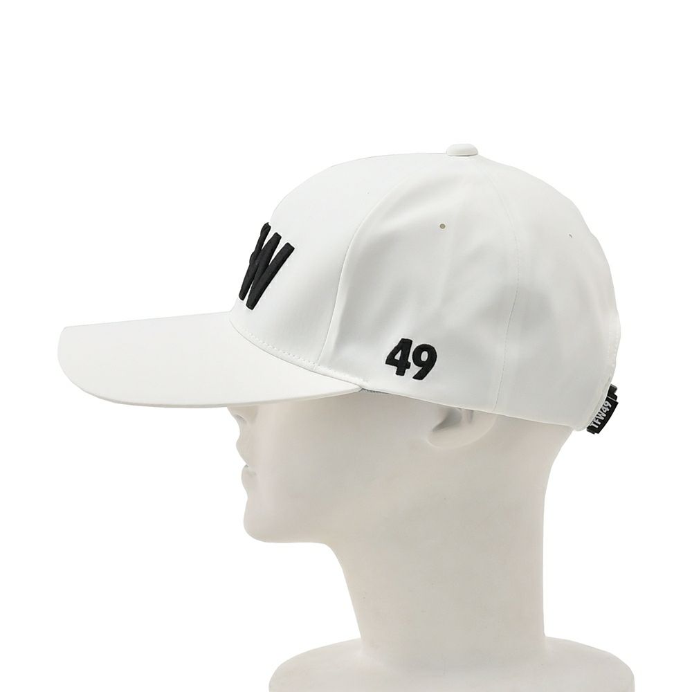 TFW49ティーエフダブリューフォーティーナインベースボールキャップメンズテクニカル帽子6パネル刺繍ロゴベルクロアジャスター調節ポリエステルホワイト白ゴルフ国内正規品でらでら公式ブランド