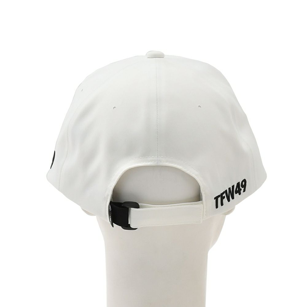 TFW49ティーエフダブリューフォーティーナインベースボールキャップメンズテクニカル帽子6パネル刺繍ロゴベルクロアジャスター調節ポリエステルホワイト白ゴルフ国内正規品でらでら公式ブランド