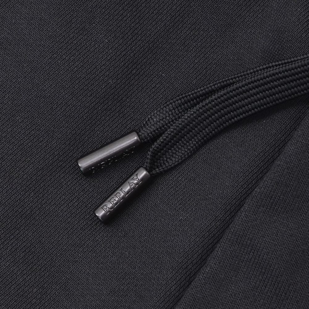 リプレイREPLAYイージーショーツメンズM9032ハーフパンツブラック黒コットンスウェットレギュラーシルエット国内正規品でらでら公式ブランド