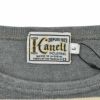 カネルKANELLバスクシャツメンズ長袖ニットソーボナパルトBONAPARTEクルーネックメランジグレー×エクリュボーダーオーガニックコットンヴィンテージリブ国内正規品でらでら公式ブランド