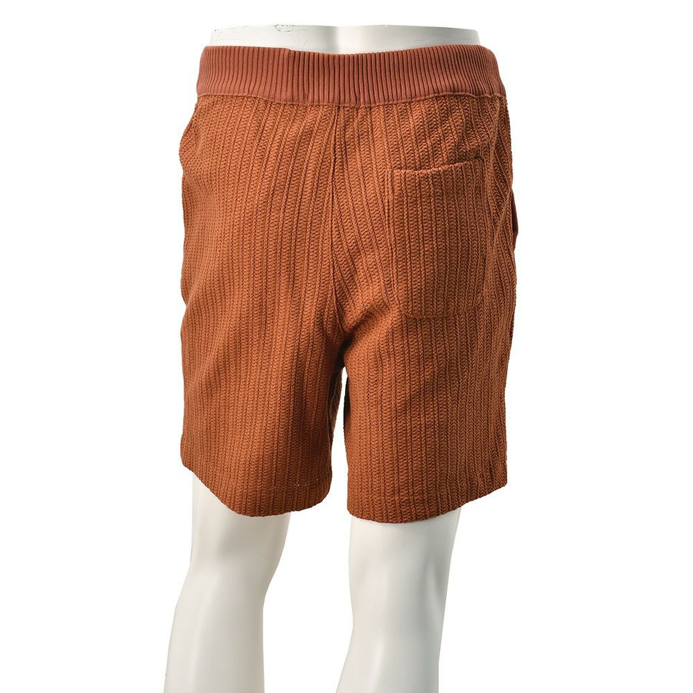 シーグリーンSeagreenハーフパンツメンズショートパンツCrochetLikeRusselKnitレンガラッセル素材コットンリネンゴムウエスト&ドローコード調節国内正規品でらでら公式ブランド