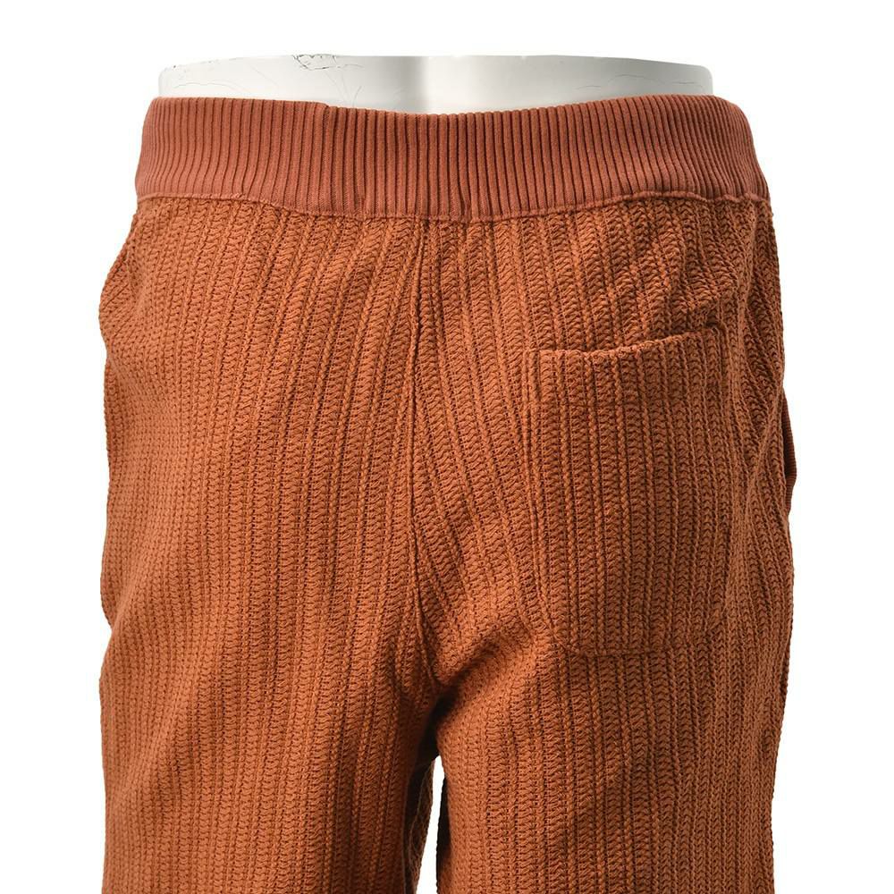 シーグリーンSeagreenハーフパンツメンズショートパンツCrochetLikeRusselKnitレンガラッセル素材コットンリネンゴムウエスト&ドローコード調節国内正規品でらでら公式ブランド