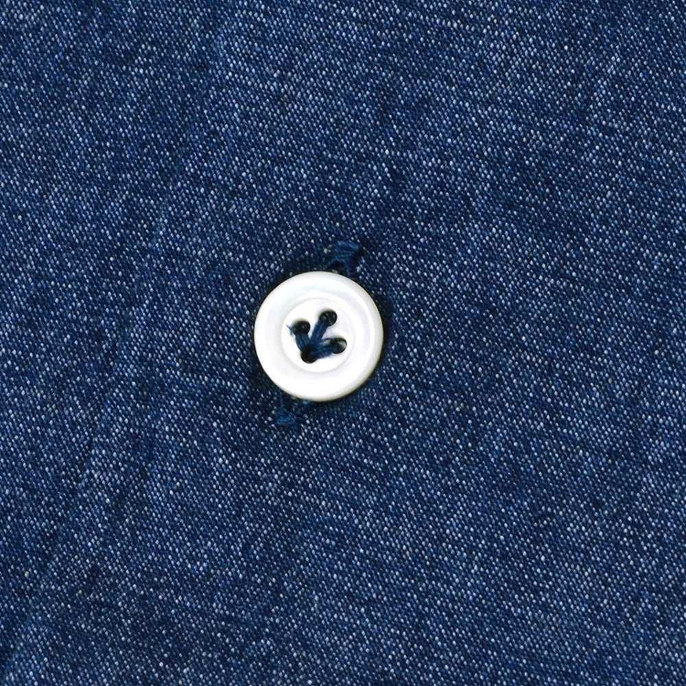 ジャンネットGIANNETTO長袖カジュアルシャツメンズコットンシャンブレー生地ヴィンチフィットVINCIFITインディゴウォッシュWASHINGDIVISIONウォッシングデヴィジョンイタリア製国内正規品でらでら公式ブランド