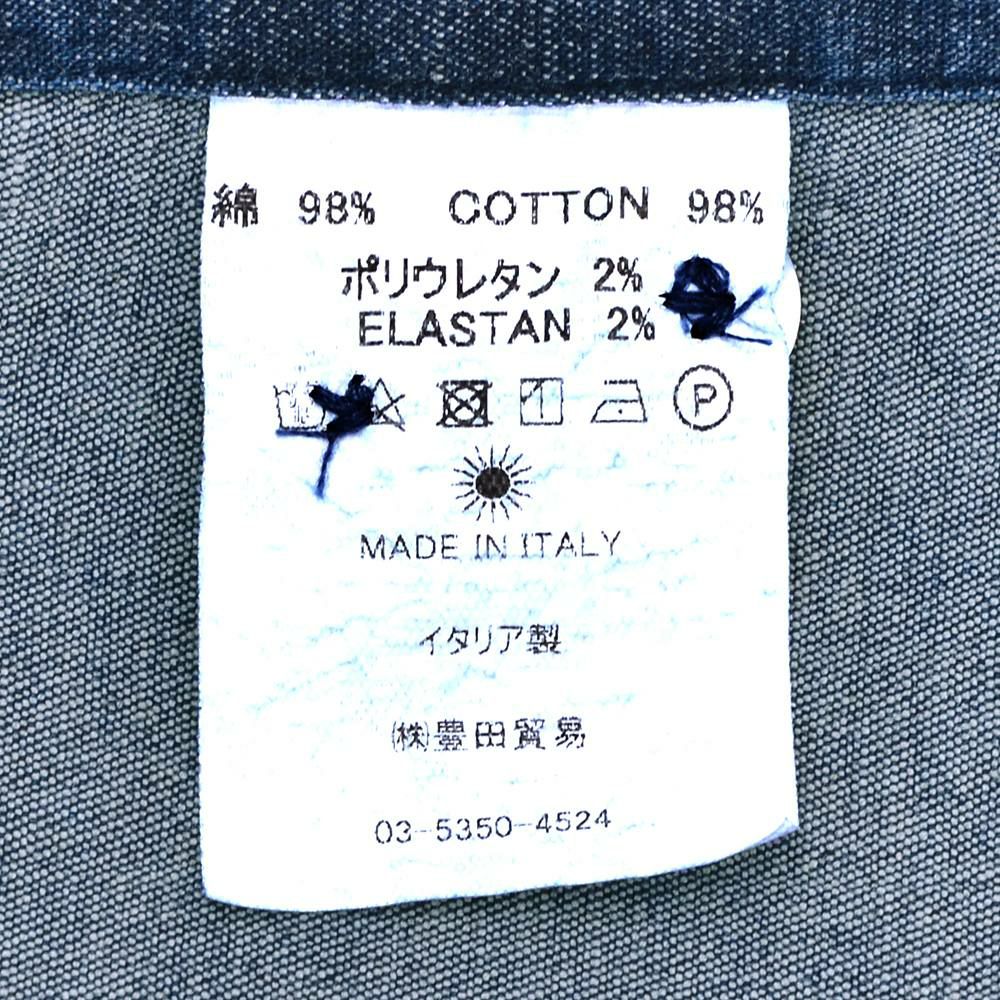 ジャンネットGIANNETTO長袖カジュアルシャツメンズコットンシャンブレー生地ヴィンチフィットVINCIFITインディゴウォッシュWASHINGDIVISIONウォッシングデヴィジョンイタリア製国内正規品でらでら公式ブランド