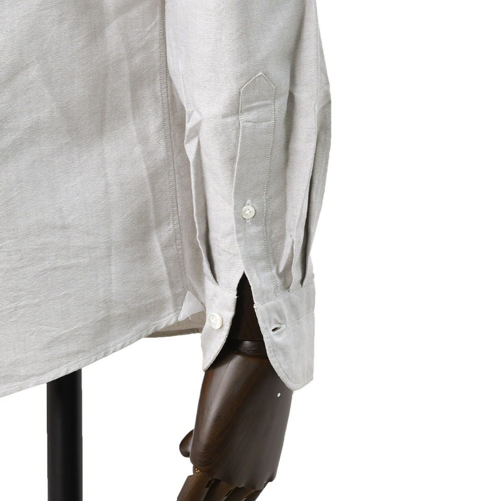 ジャンネットGIANNETTO長袖カジュアルシャツメンズロイヤルオックスフォード生地ヴィンチフィットVINCIFITグレーホリゾンタル襟コットン100％イタリア製国内正規品でらでら公式ブランド