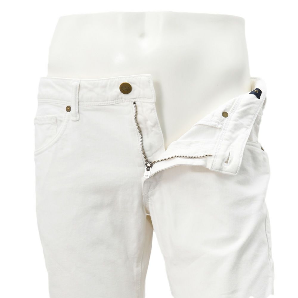 【preSALE!20%off】インコテックスブルーディヴィジョンINCOTEXBLUEDIVISIONデニムパンツメンズストレッチジーンズホワイトスリムテーパードレザーバックパッチ国内正規品でらでら公式ブランド