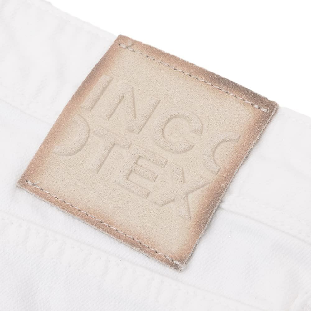 【preSALE!20%off】インコテックスブルーディヴィジョンINCOTEXBLUEDIVISIONデニムパンツメンズストレッチジーンズホワイトスリムテーパードレザーバックパッチ国内正規品でらでら公式ブランド